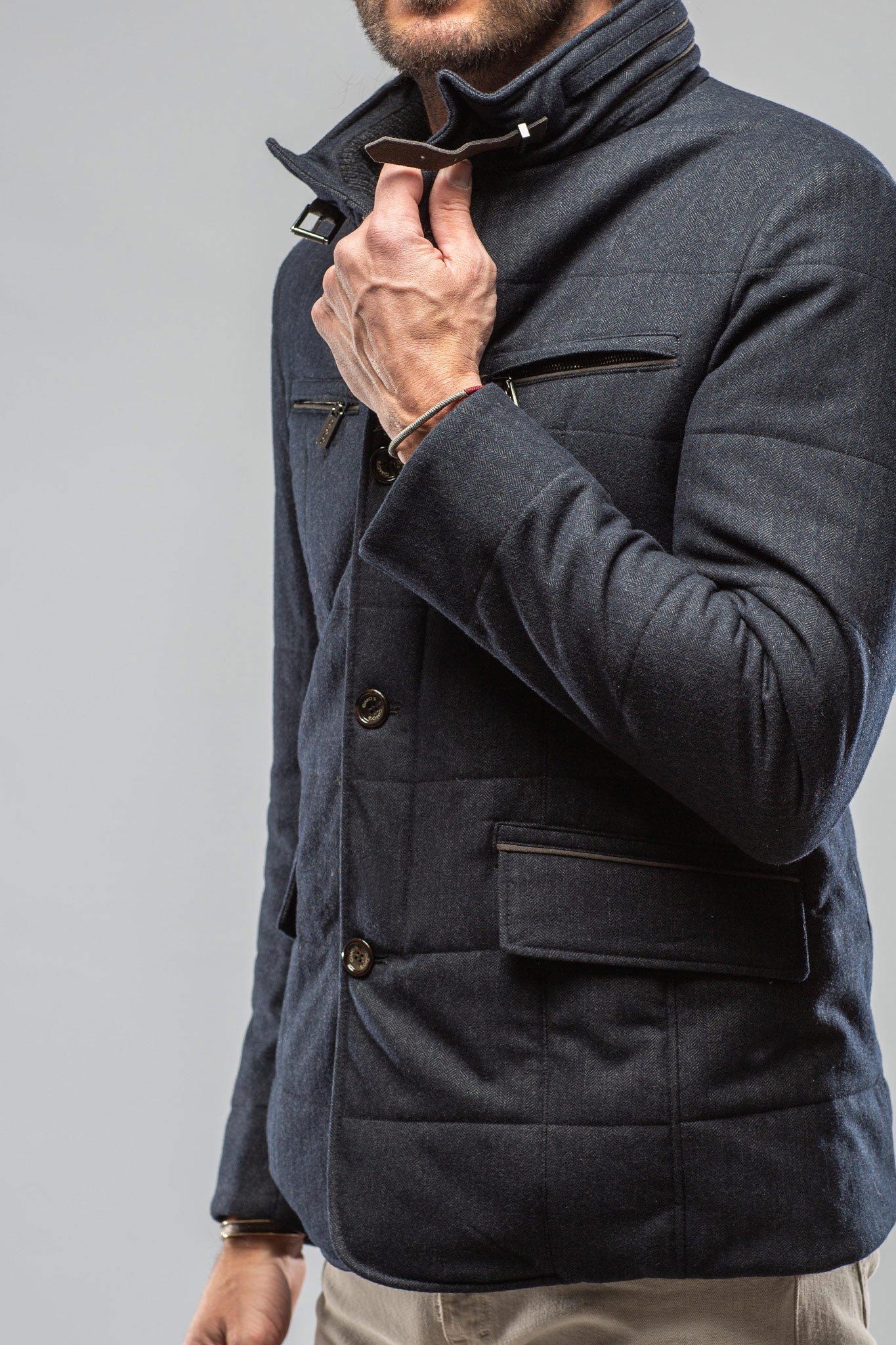 Gimo's | Logan Herringbone Coat | Warehouse - Mens - Outerwear - Cloth