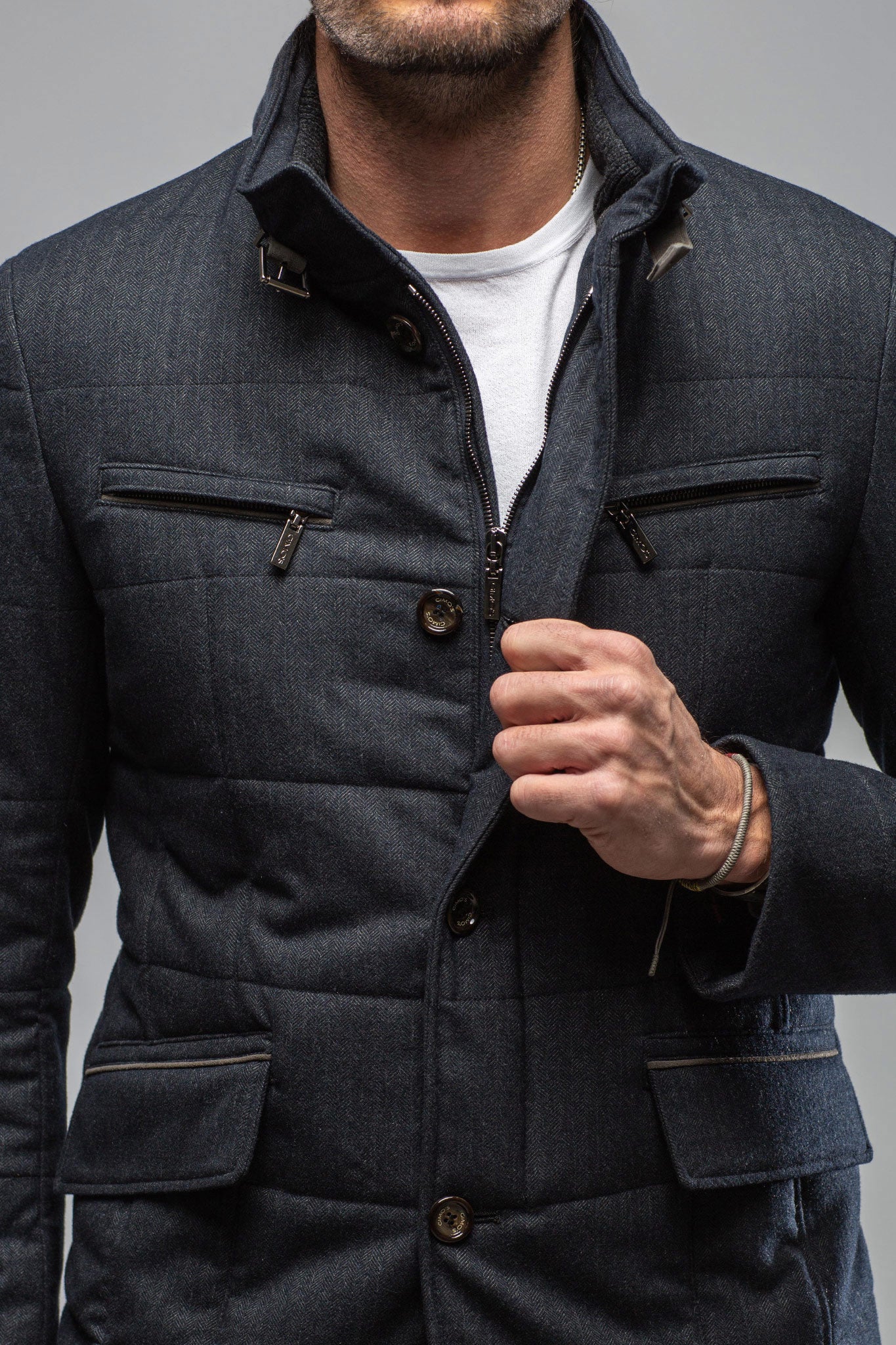 Gimo's | Logan Herringbone Coat | Warehouse - Mens - Outerwear - Cloth