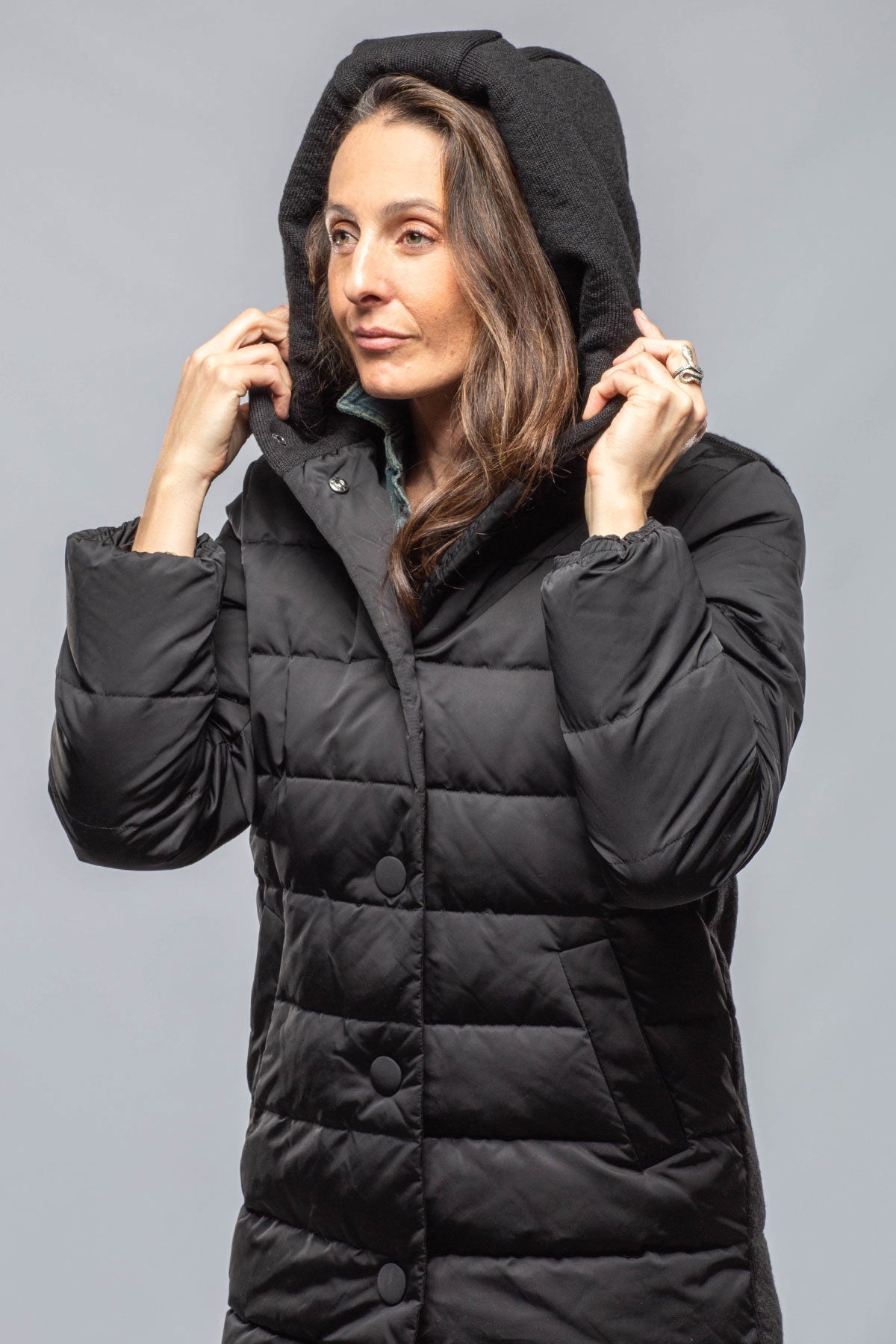 Gimo's | Marana Hybrid Goose Down Coat in Black | Warehouse - Ladies - Outerwear - Cloth
