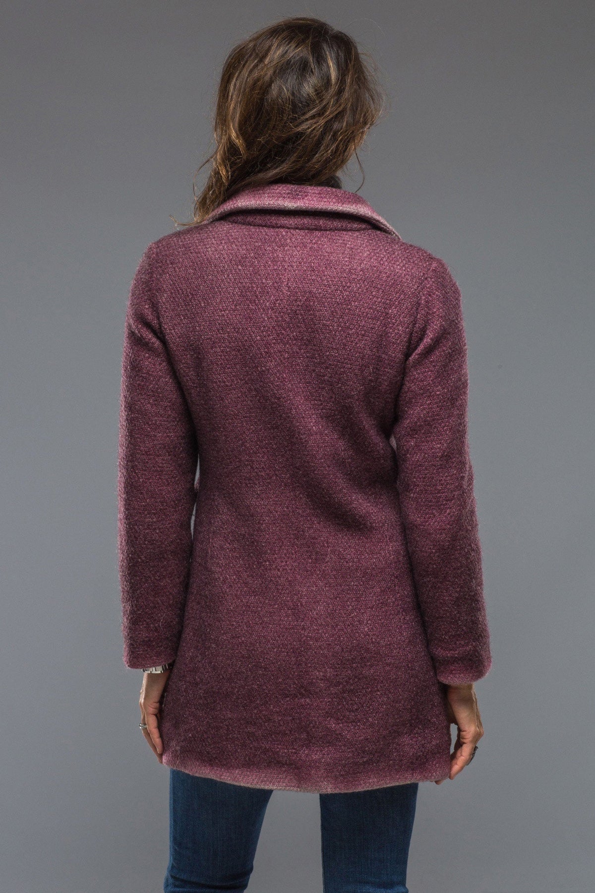 Gimo's | Poppy Long Garment Dyed Coat In Berry | Warehouse - Ladies - Outerwear - Cloth