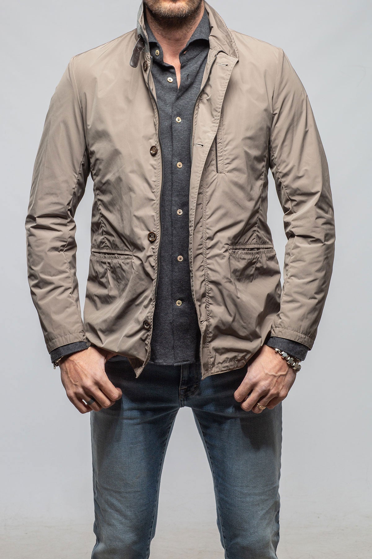 Gimo's Shanahan Lightweight Jacket In Tan Warehouse - Mens - Outerwear - Cloth