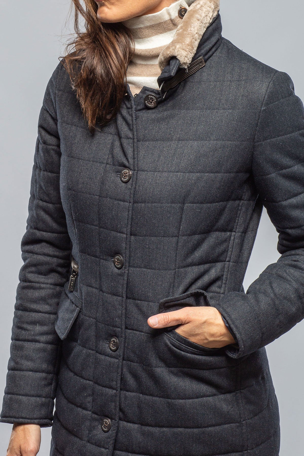 Tailored Après Jacket In Navy | Warehouse - Ladies - Outerwear - Cloth | Gimo's