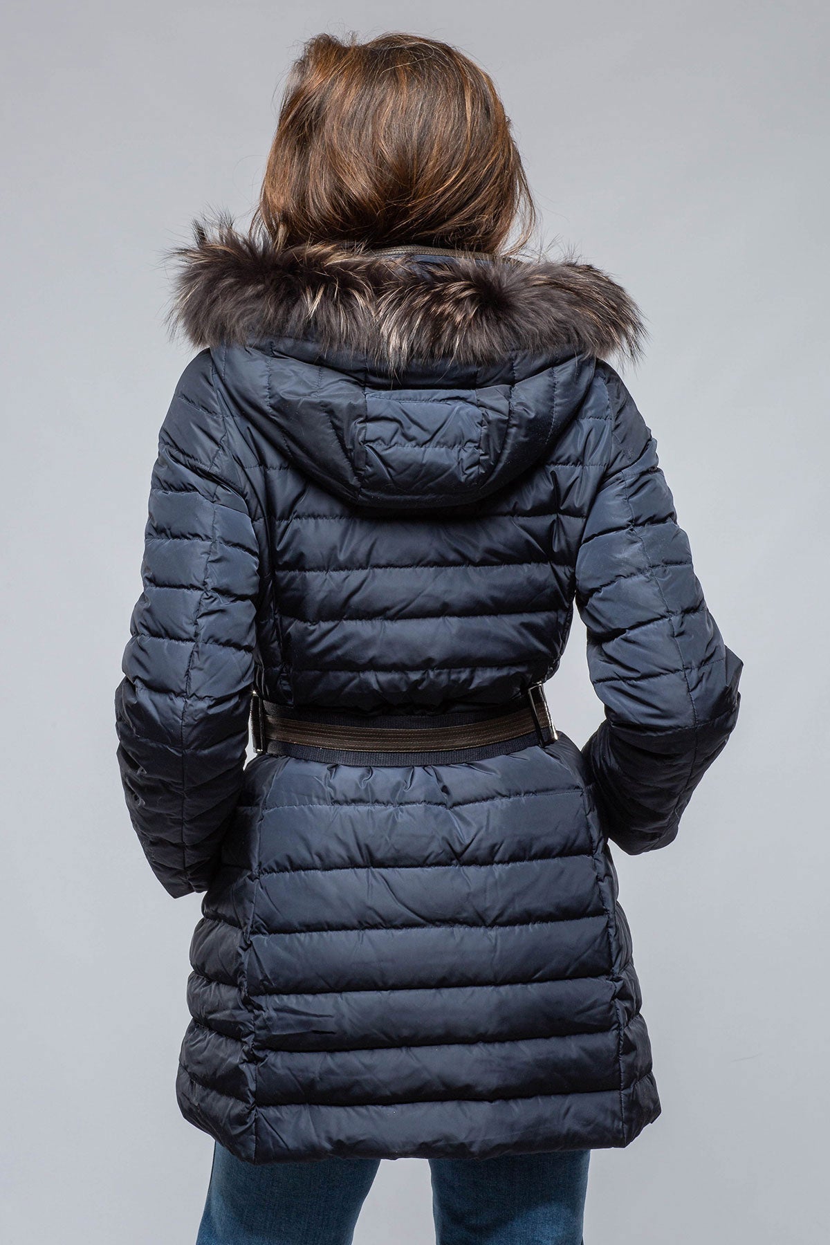 Gimo's | Thalia Long Goose Down Coat In Navy | Warehouse - Ladies - Outerwear - Cloth
