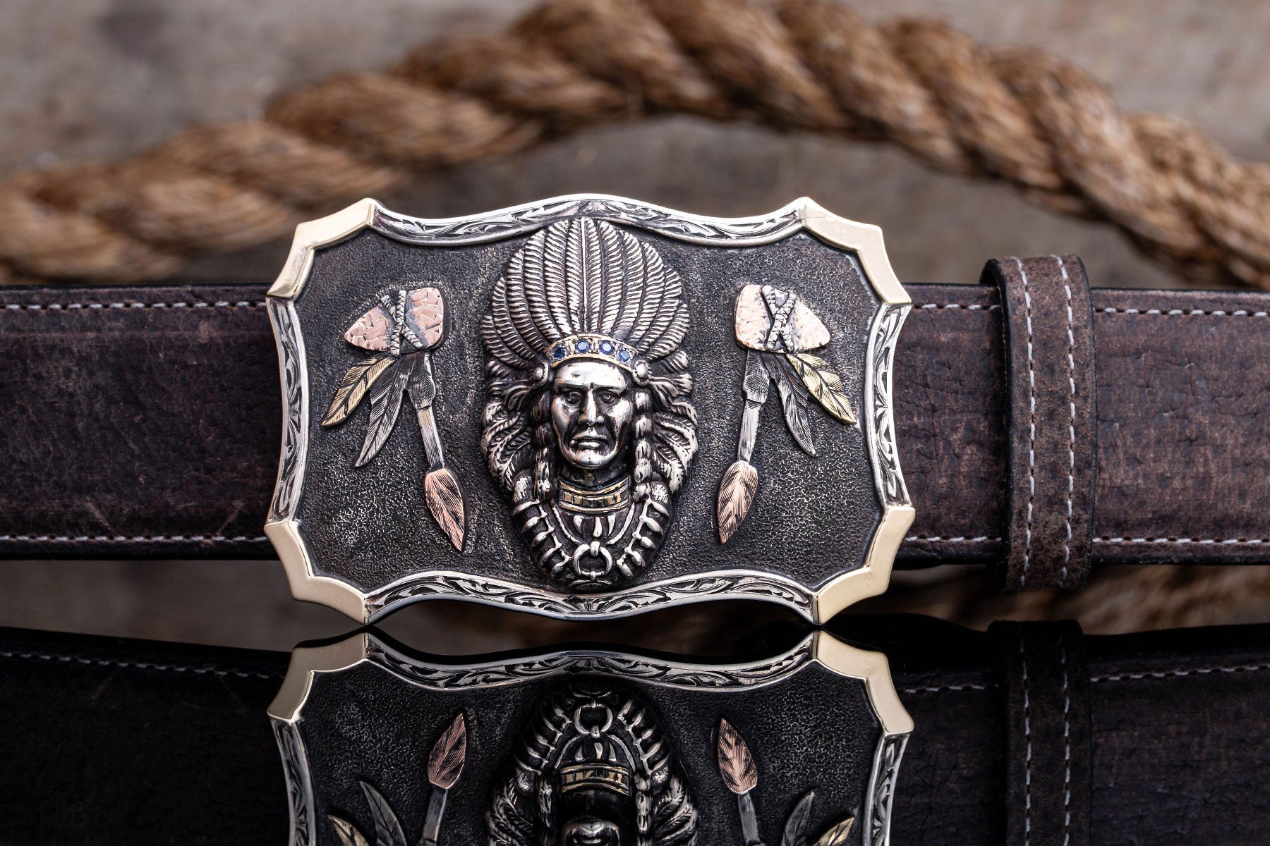 Heraldic Ute 14k Trophy Buckle | Belts And Buckles - Trophy | American Buckle Collection