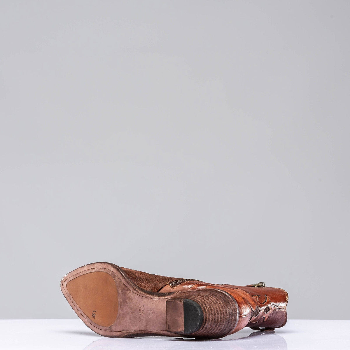 Luz Leather & Suede Boots In Whiskey - AXEL'S