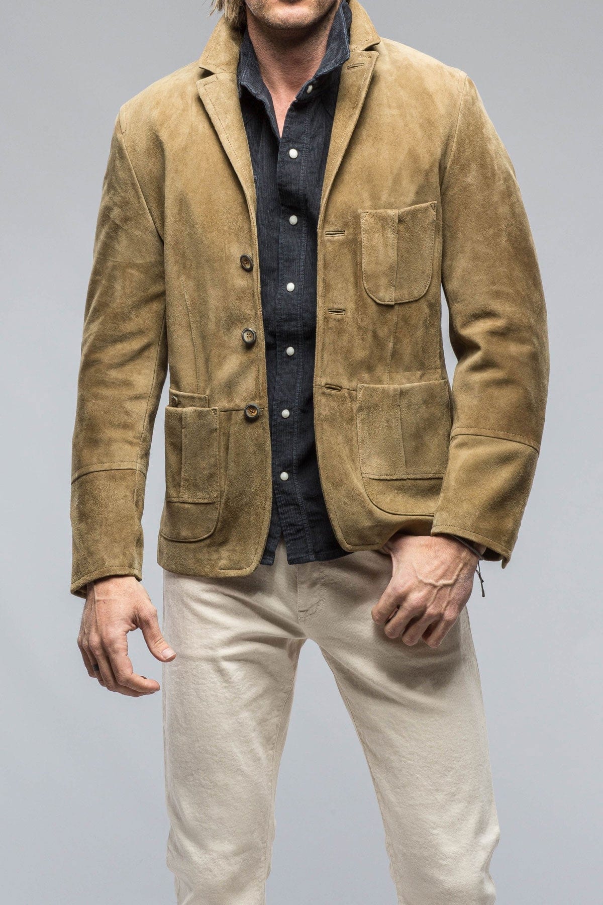 Ronny Suede Blazer in Farn - AXEL'S