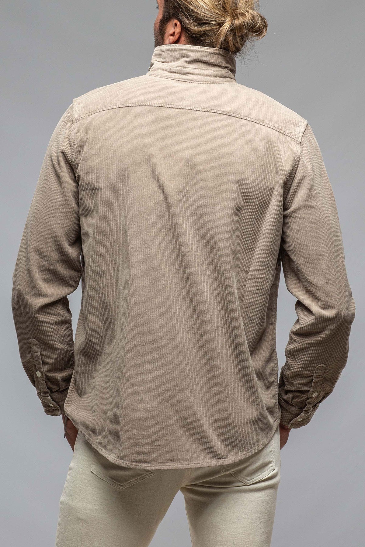 Brooks Corduroy Snap Shirt In Tortora | Mens - Snap Shirts | Axel's Premium Denim