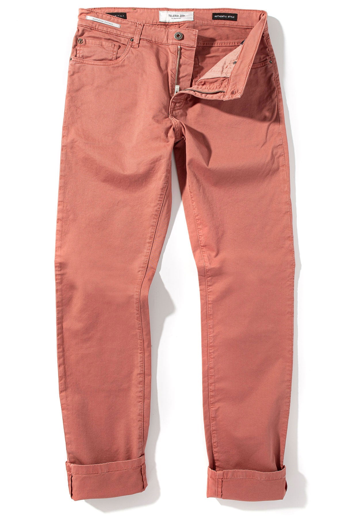 Summit 5-Pocket Cotton Twill In Lampone | Mens - Pants - 5 Pocket | Teleria Zed