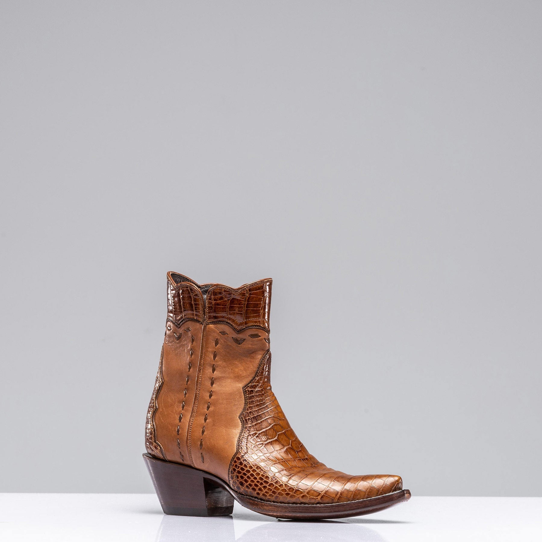Stallion Boots Carmel Crocodile Gallegos Zorro Ladies - Cowboy Boots