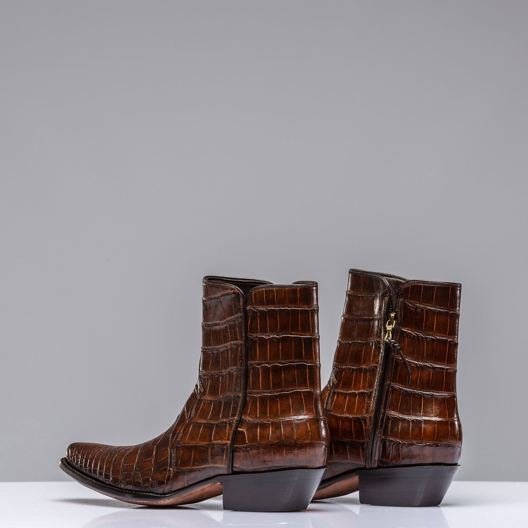 Stallion Boots | Cognac Crocodile Zorro Gallegos | Mens - Cowboy Boots