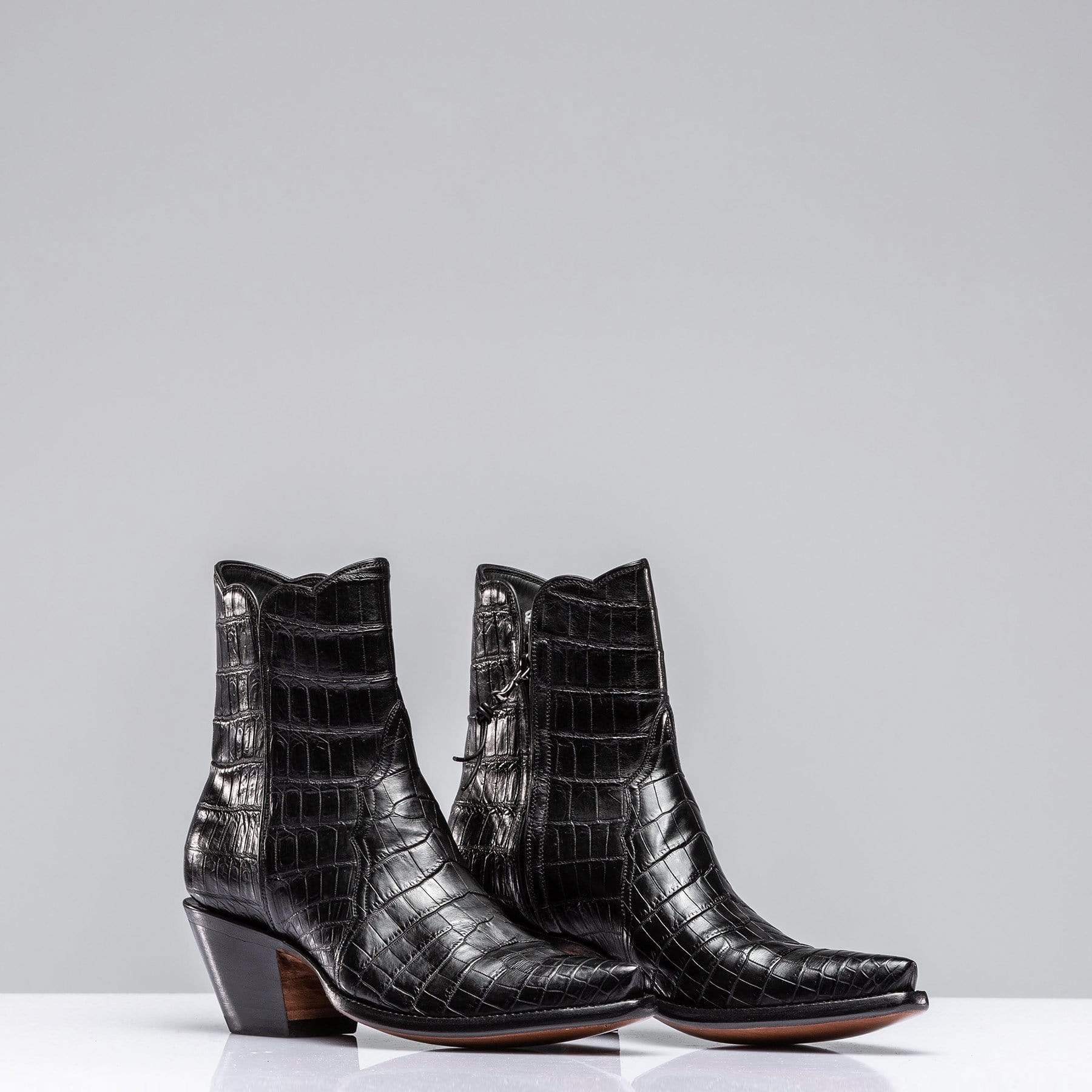 Stallion Boots Crocodile Zorro In Black | Ladies - Cowboy Boots