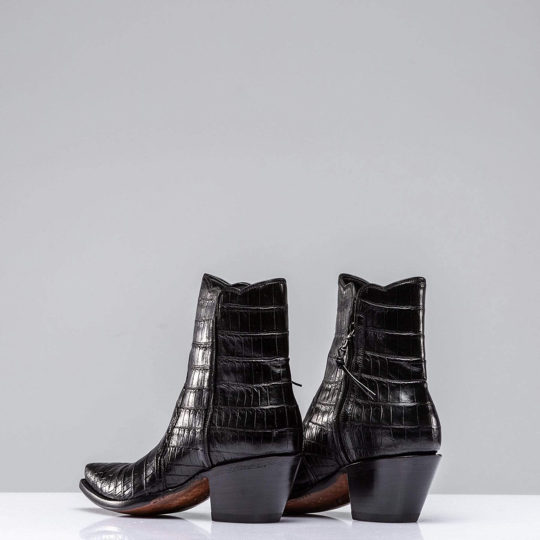 Stallion Boots Crocodile Zorro In Black | Ladies - Cowboy Boots