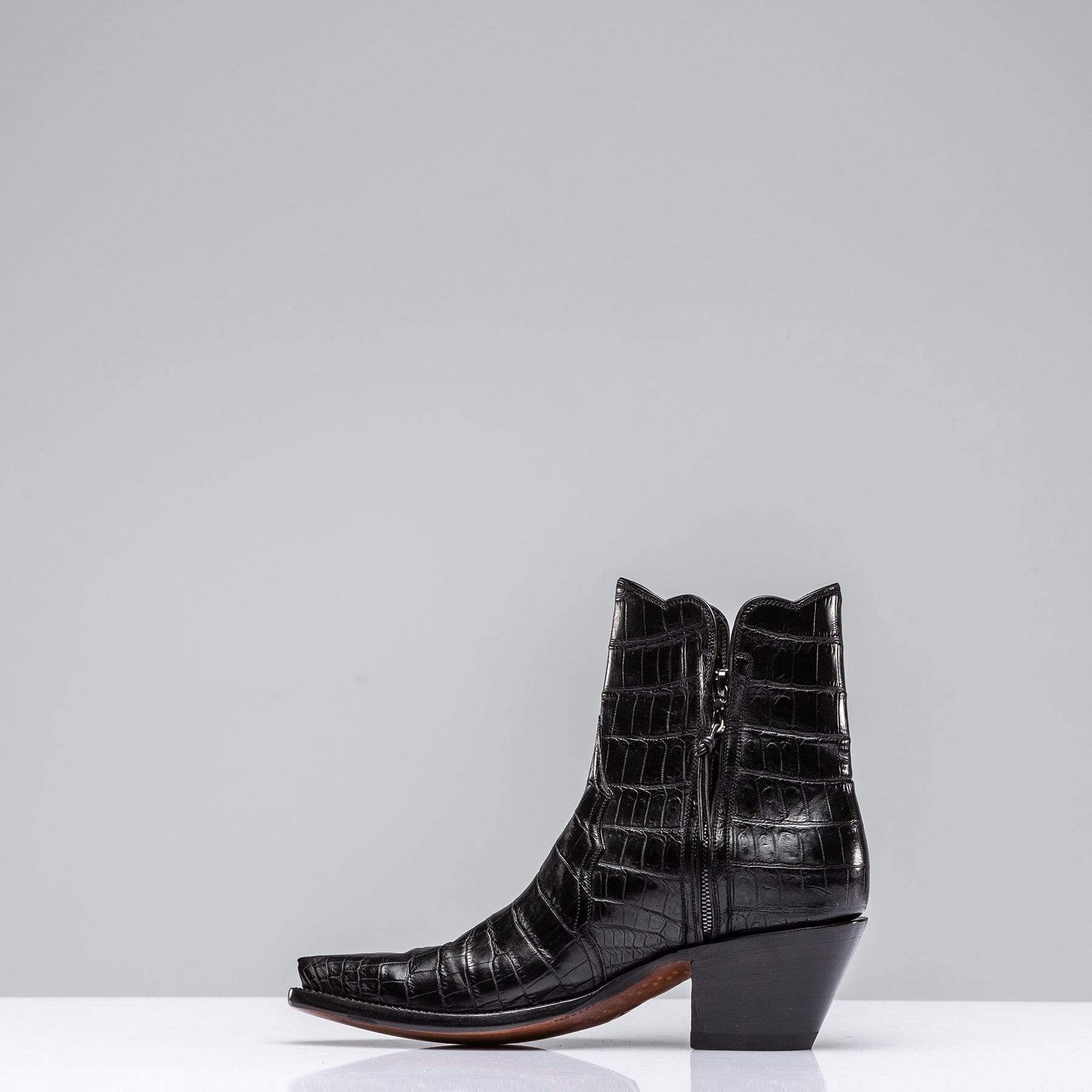 Stallion Boots Crocodile Zorro In Black | Ladies - Cowboy Boots