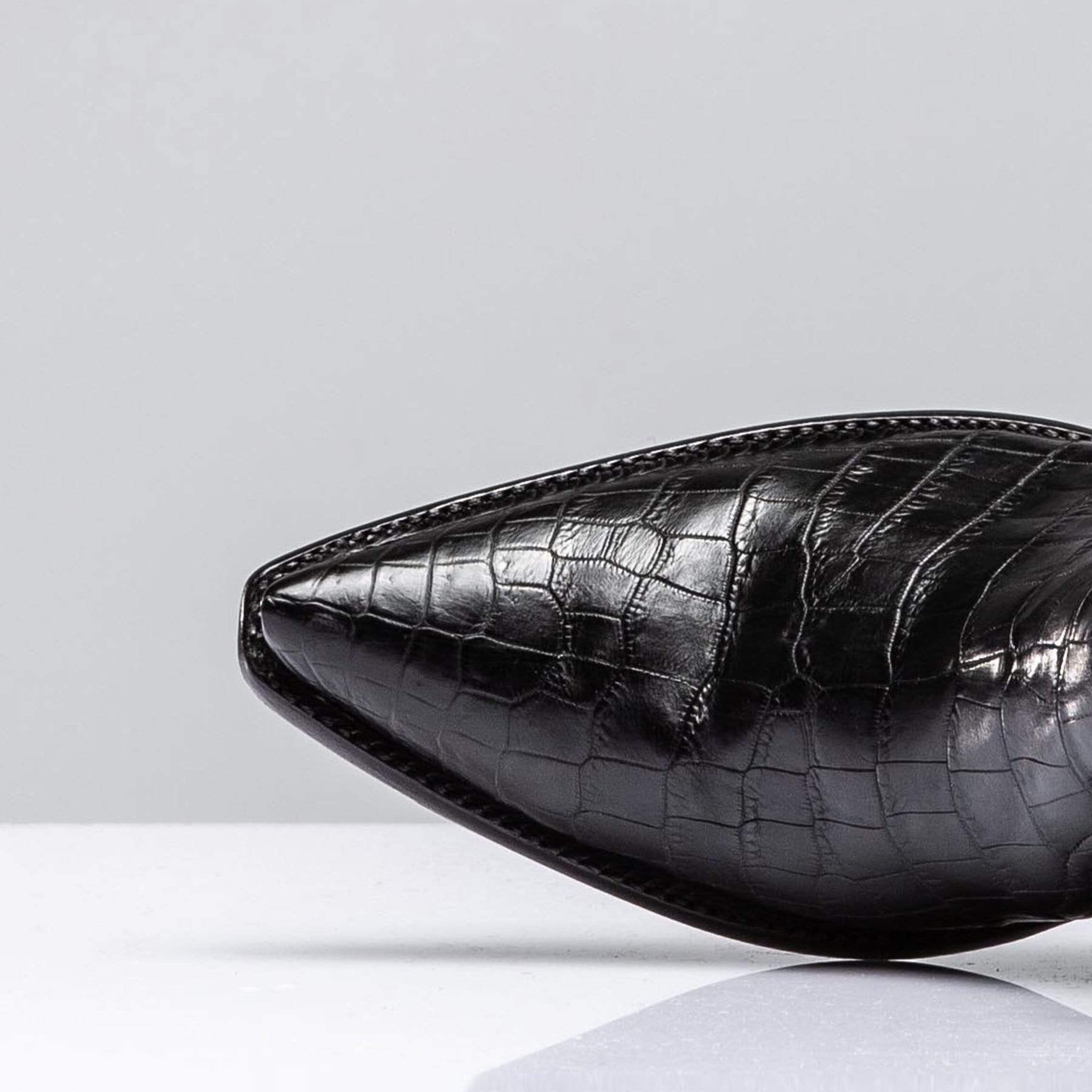 Stallion Boots Crocodile Zorro In Black | Ladies - Cowboy Boots