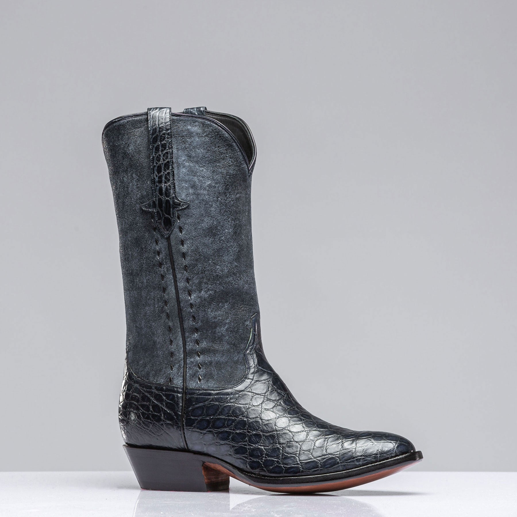 Stallion Boots Cruz Western Navy Boot Mens - Cowboy Boots