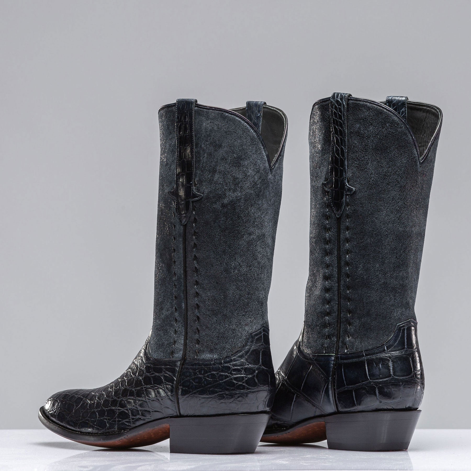 Stallion Boots Cruz Western Navy Boot Mens - Cowboy Boots
