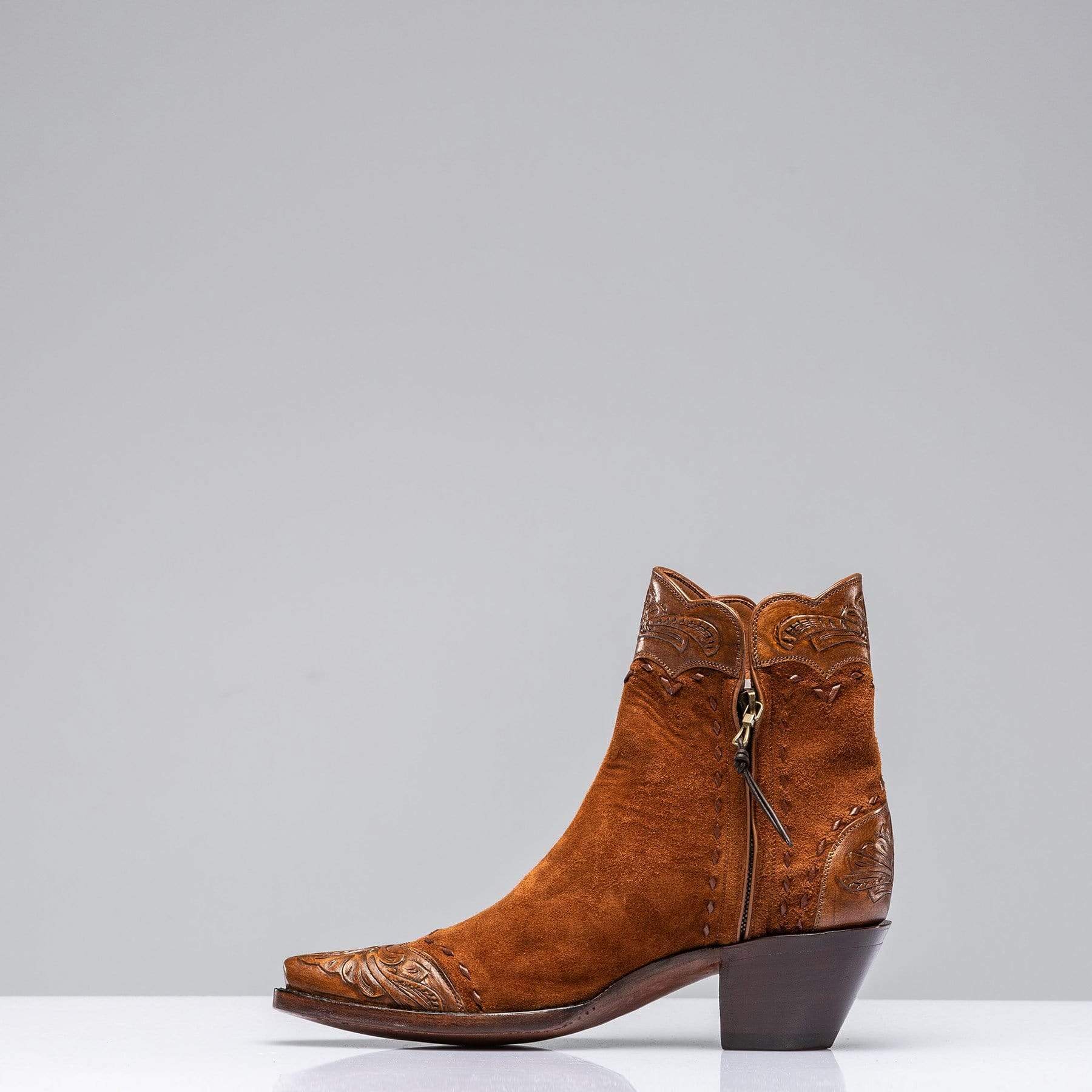 Hand Tooled Calfskin on Suede Zorro - AXEL'S