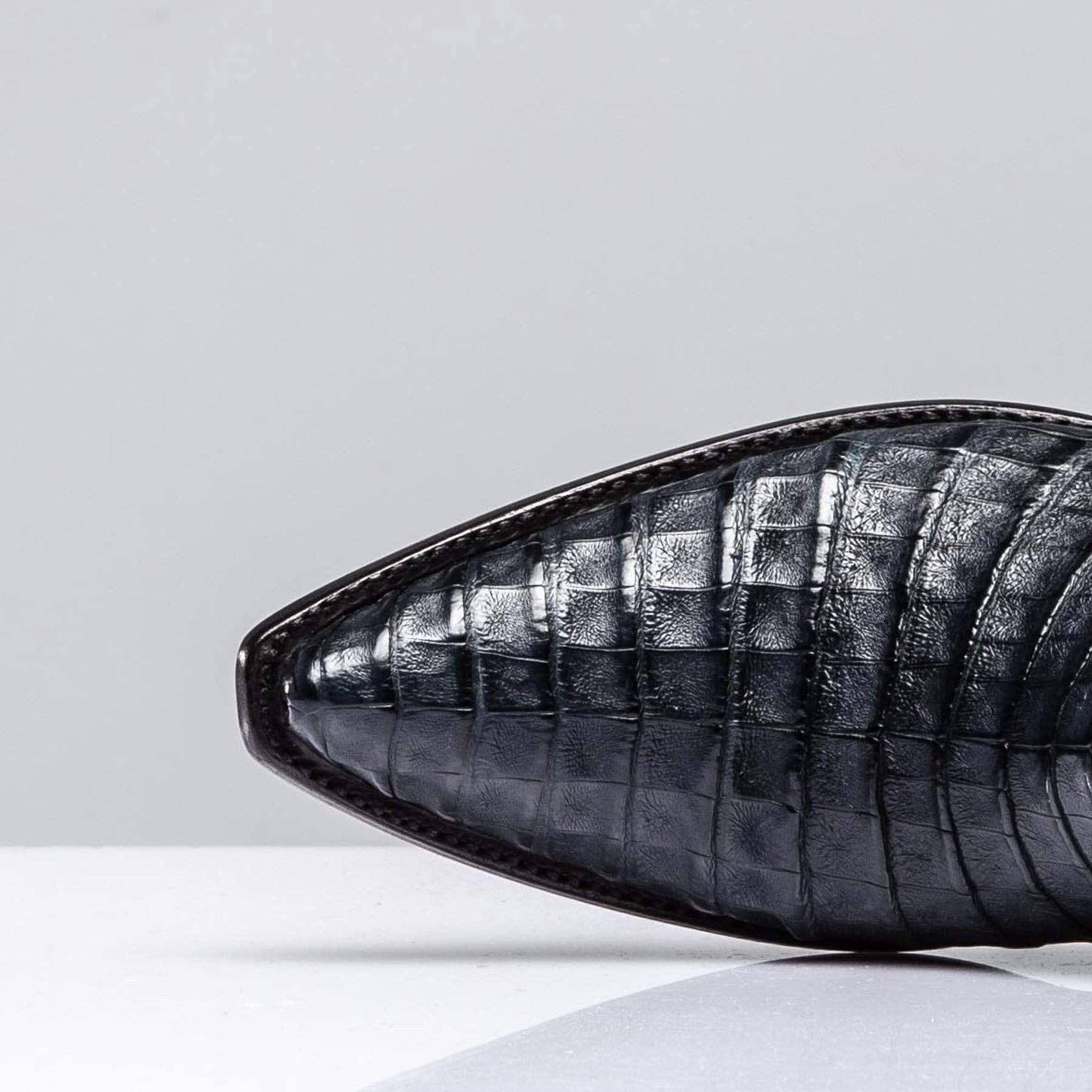 Inlaid Western Boot In Navy - AXEL'S