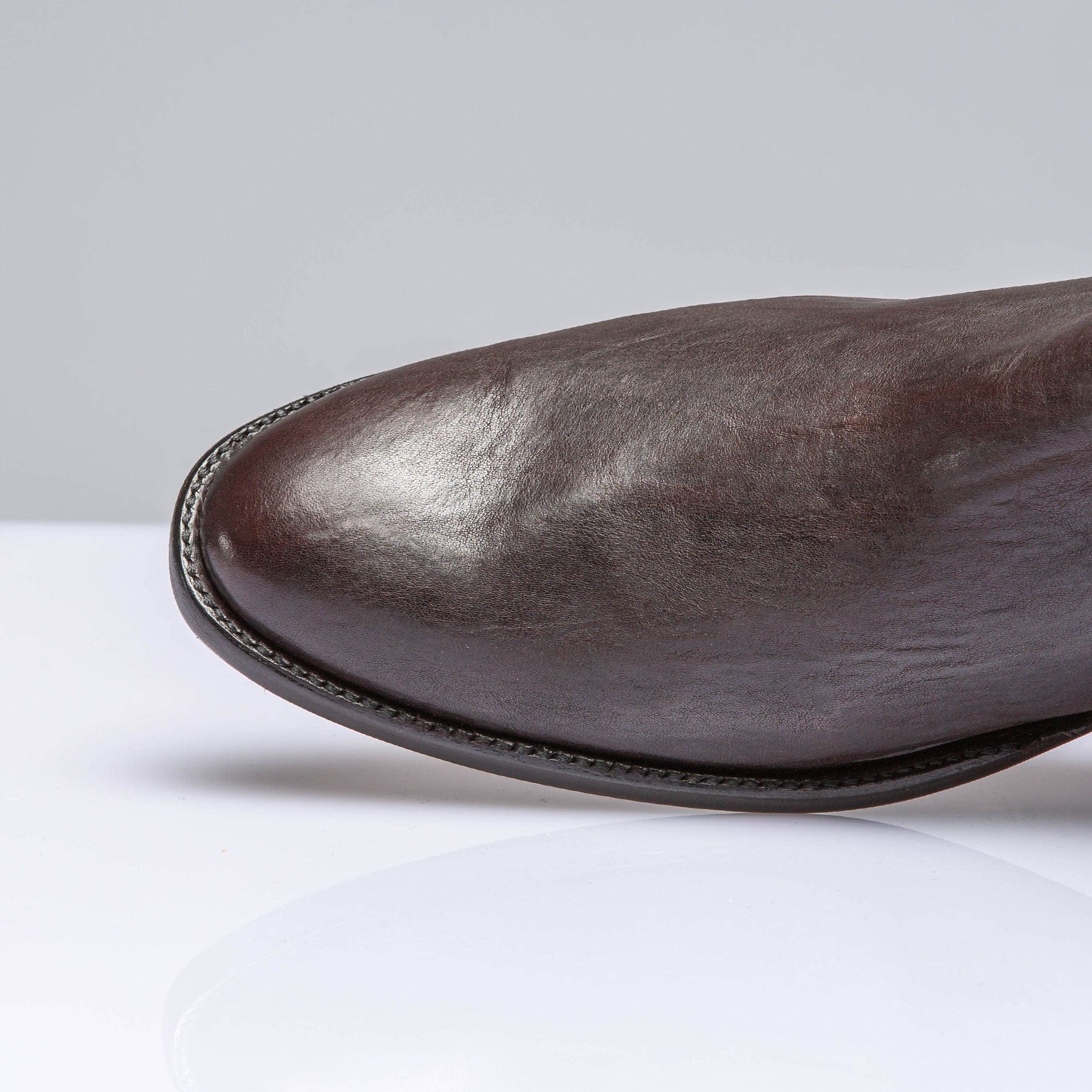 Montana Goat Round Toe Shortie In Chocolate - AXEL'S