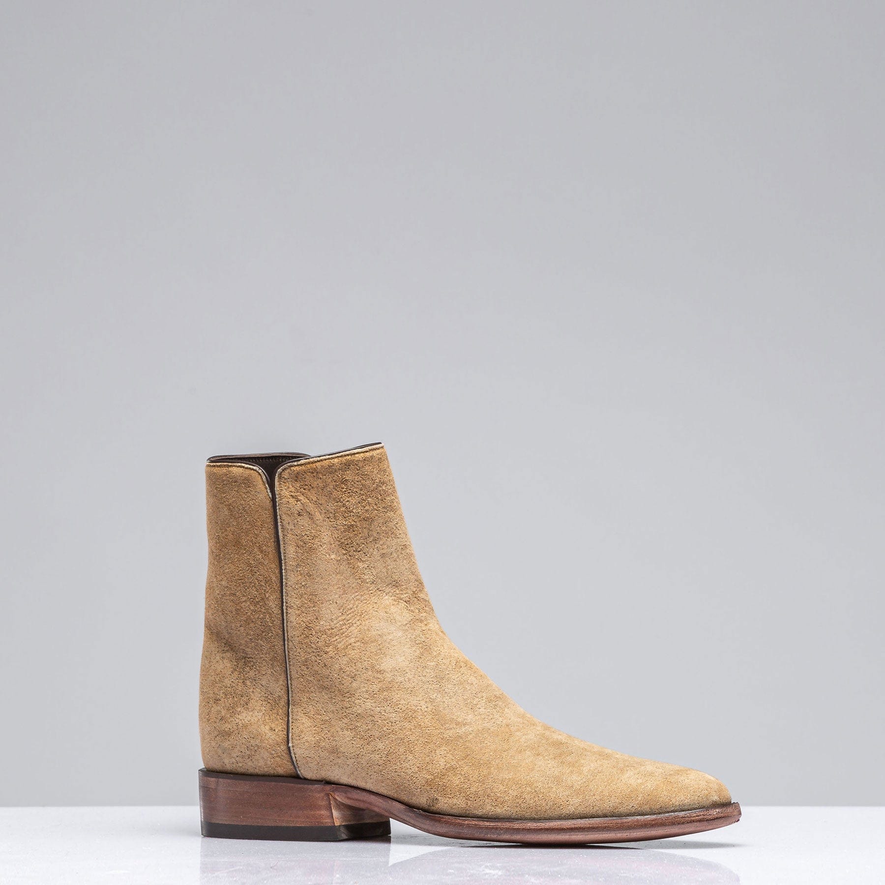 Ashland Vintage Tan Suede Round Toe Zorro - AXEL'S