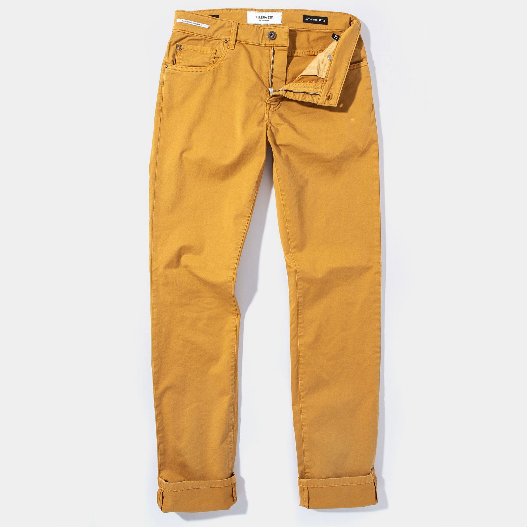 Summit 5-Pocket Cotton Twill In Ochra | Mens - Pants - 5 Pocket | Teleria Zed