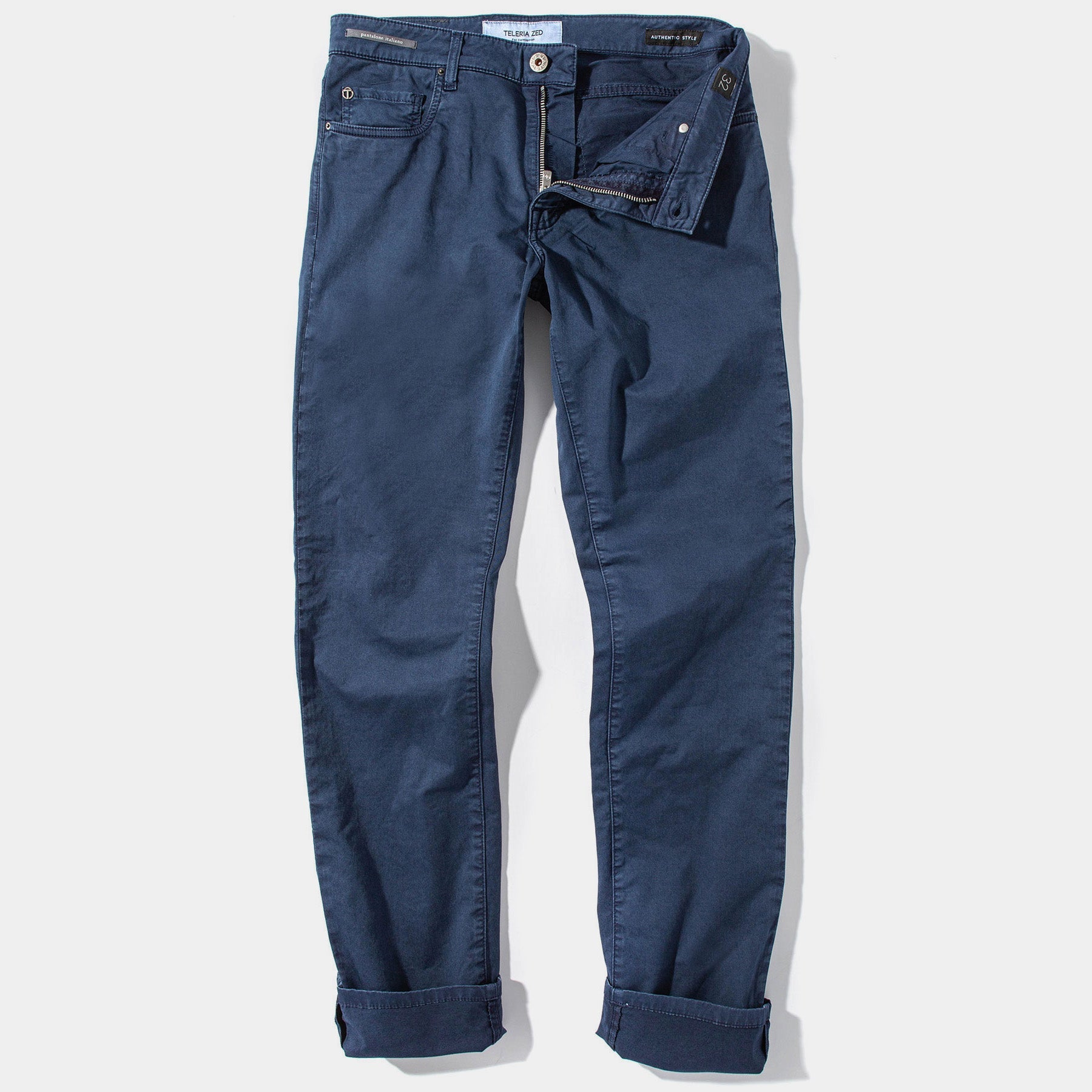 Summit 5-Pocket Cotton Twill In Blue Cina | Mens - Pants - 5 Pocket | Teleria Zed
