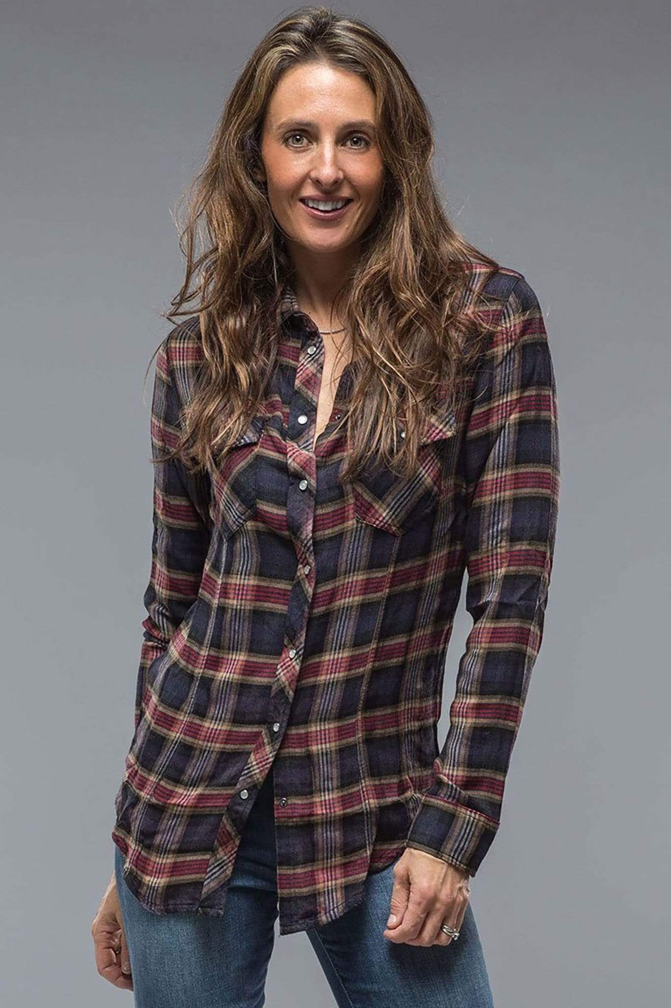 Fitted Tartan Snap Shirt - AXEL'S