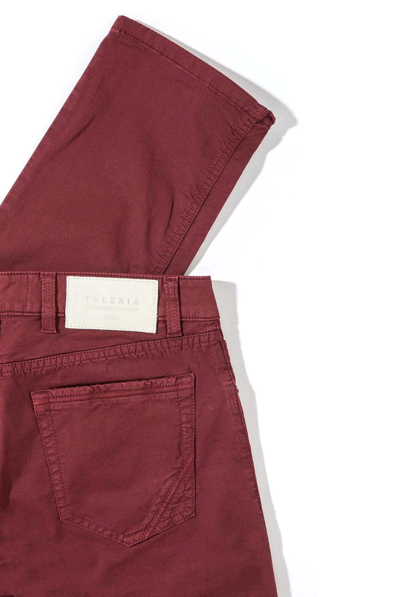 Fowler Ultralight Performance Pant In Bordeaux | Mens - Pants - 5 Pocket | Teleria Zed