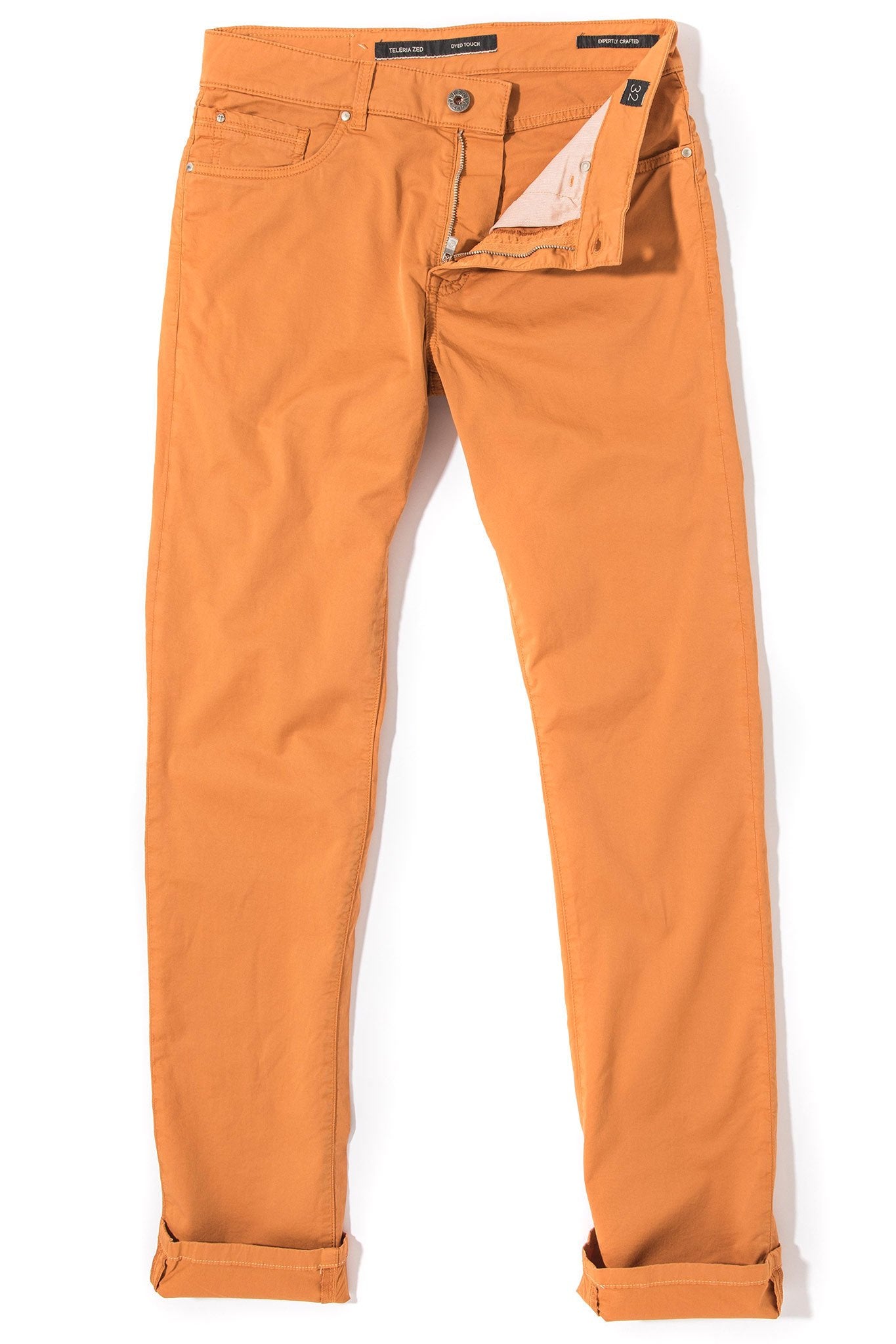 Fowler Ultralight Stretch 5 Pocket In Orange | Mens - Pants - 5 Pocket | Teleria Zed
