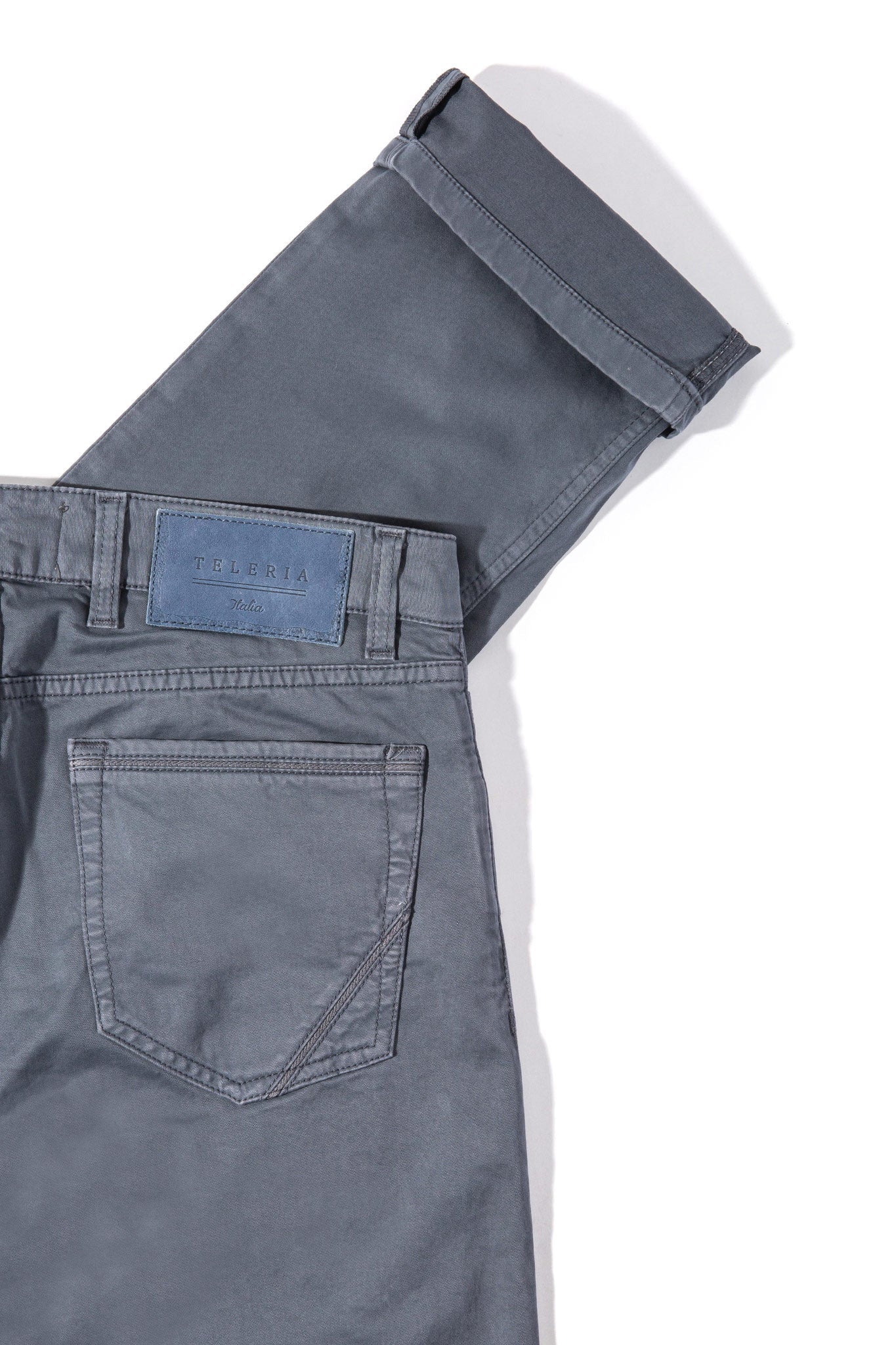 Teleria Zed | Gunnison Soft Touch In Acciaio | Mens - Pants - 5 Pocket