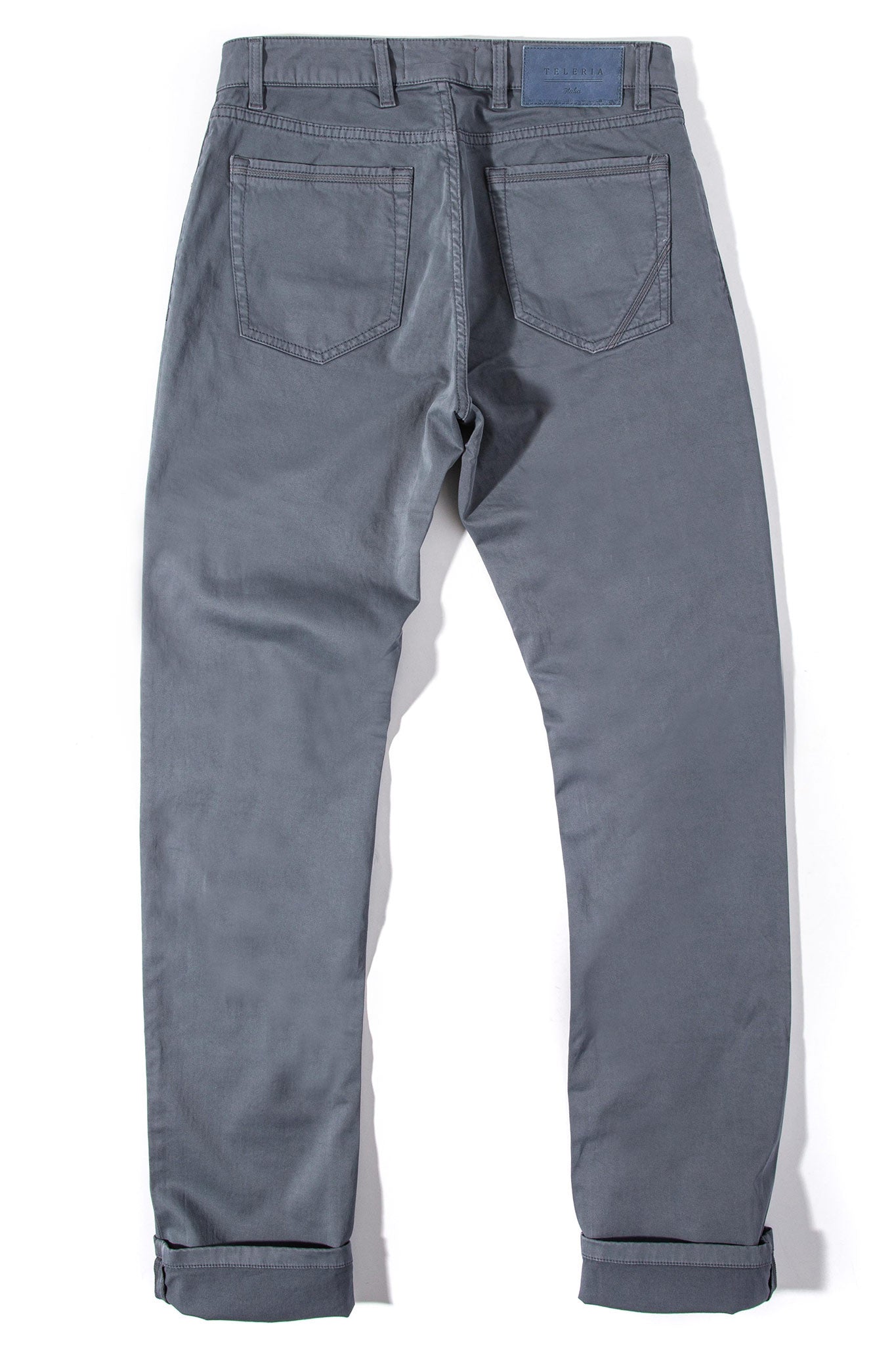 Teleria Zed | Gunnison Soft Touch In Acciaio | Mens - Pants - 5 Pocket