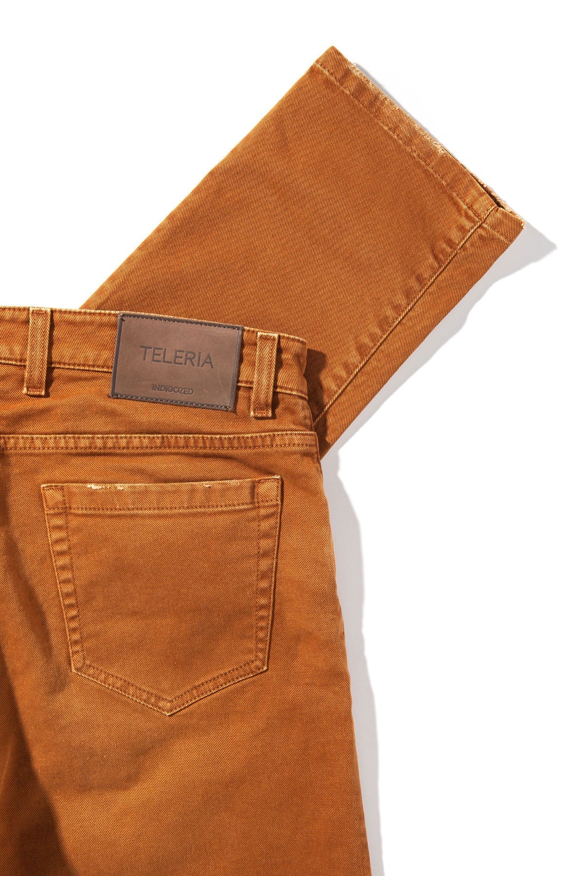 Teleria Zed Jackson 5-Pocket Cotton Twill In Ruggine Mens - Pants - 5 Pocket