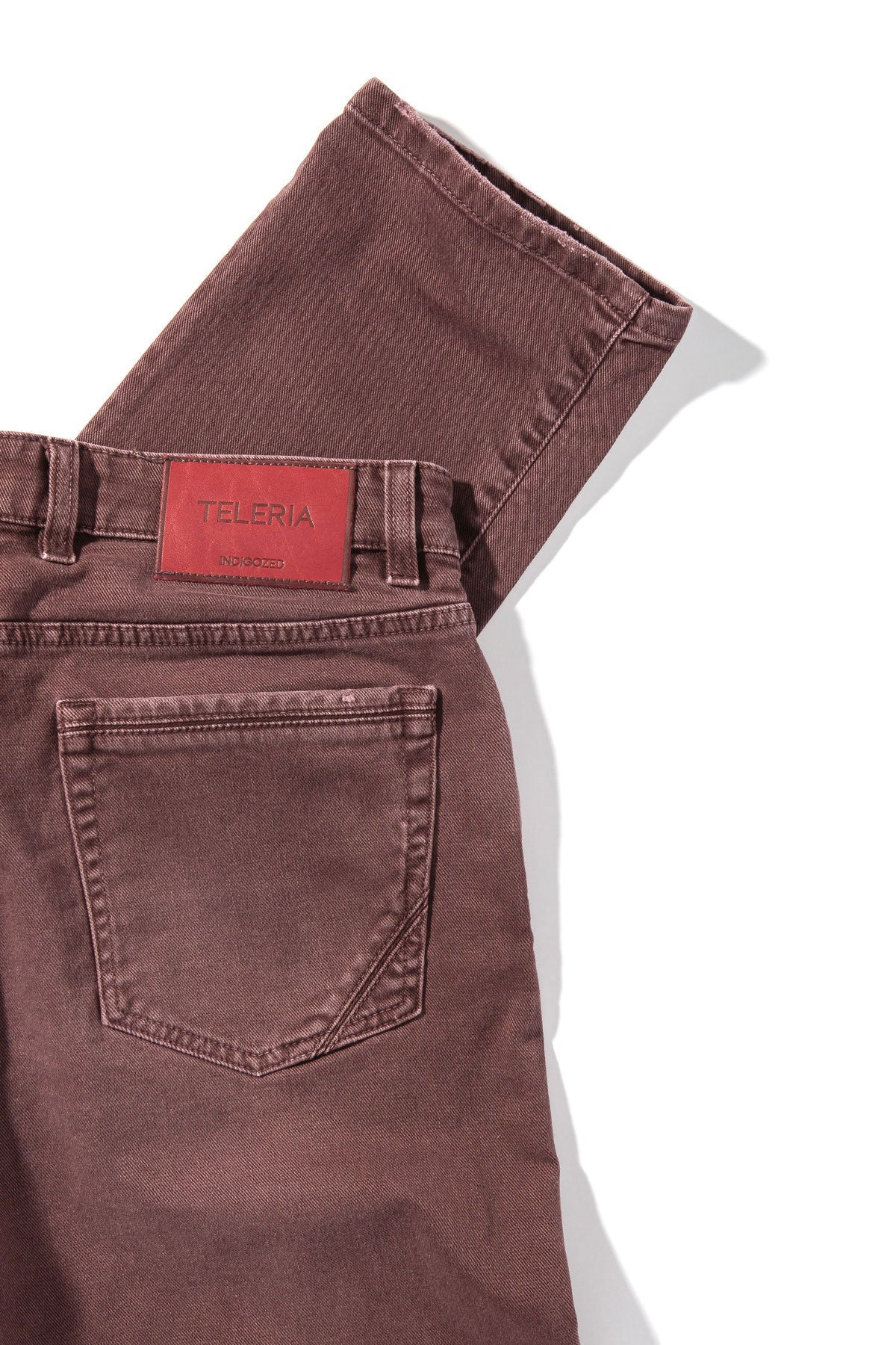 Teleria Zed | Jackson Slim Cotton Twill In Mosto | Mens - Pants - 5 Pocket