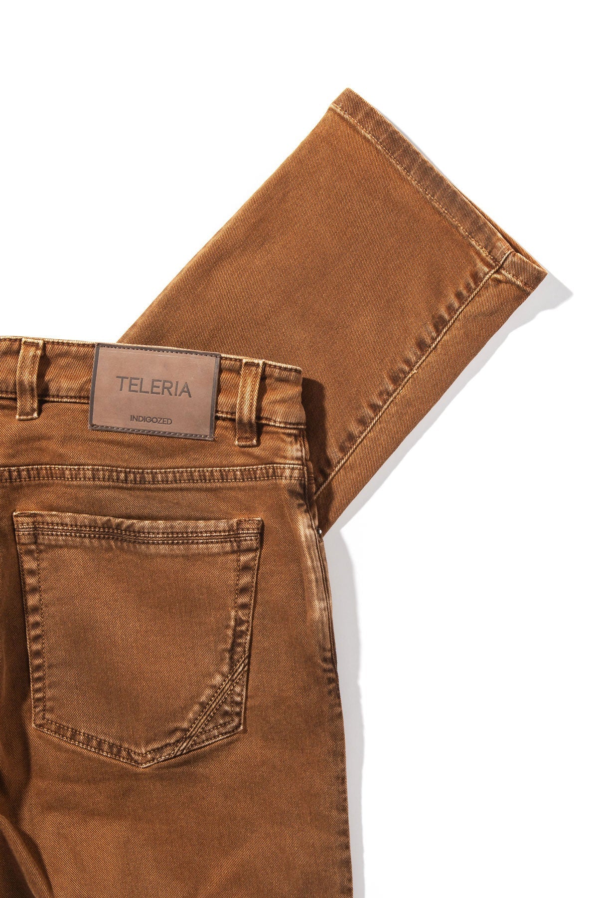 Teleria Zed | Jackson Slim Cotton Twill In Ruggine | Mens - Pants - 5 Pocket