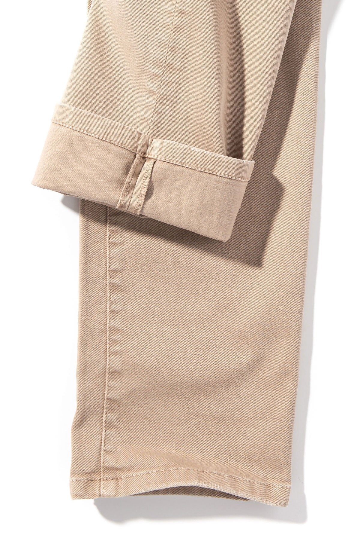 Teleria Zed Jackson Slim Cotton Twill In Tortora Light Mens - Pants - 5 Pocket