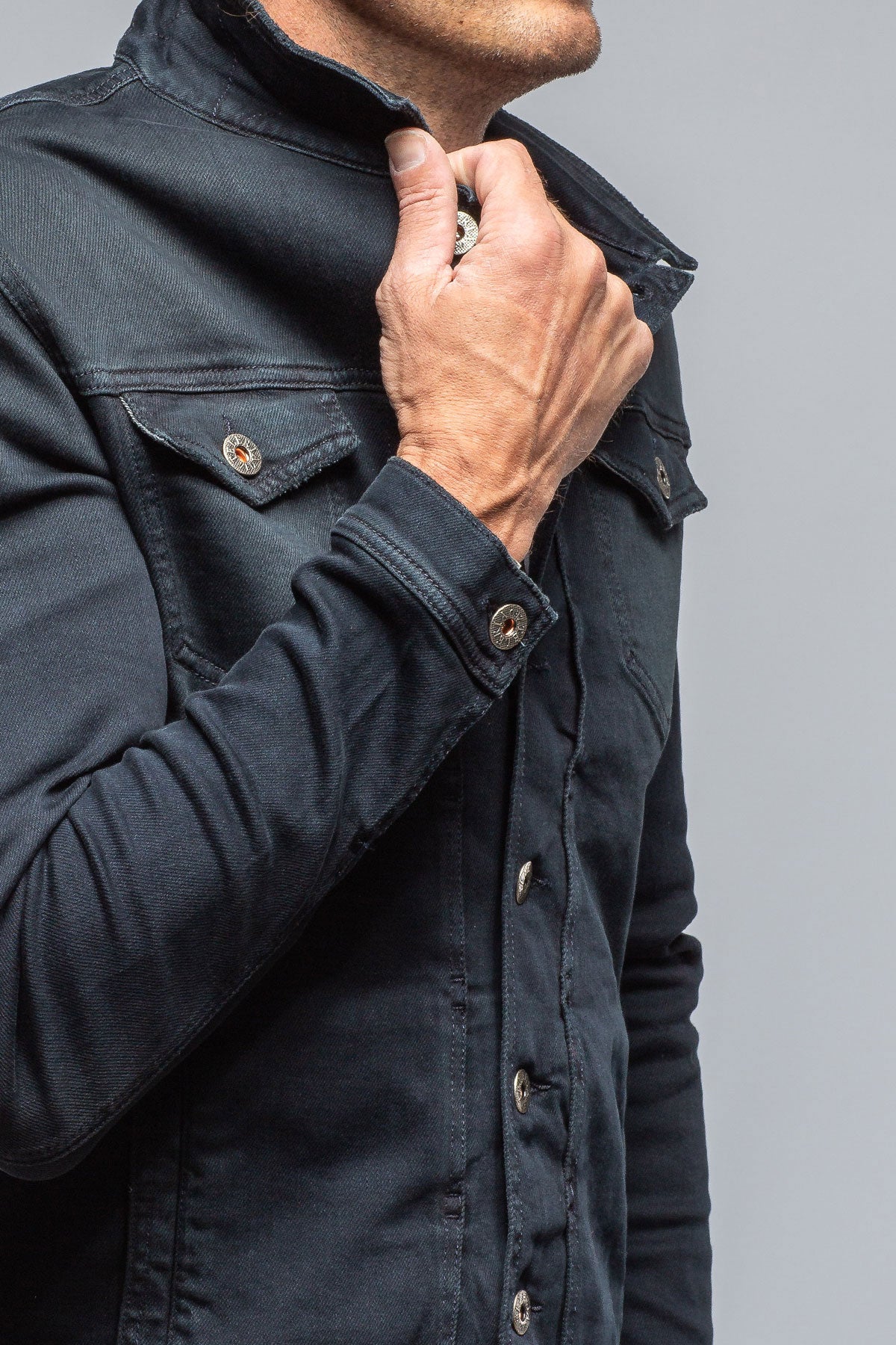 Teleria Zed | Walker Jean Jacket In Nero | Mens - Outerwear - Overshirts