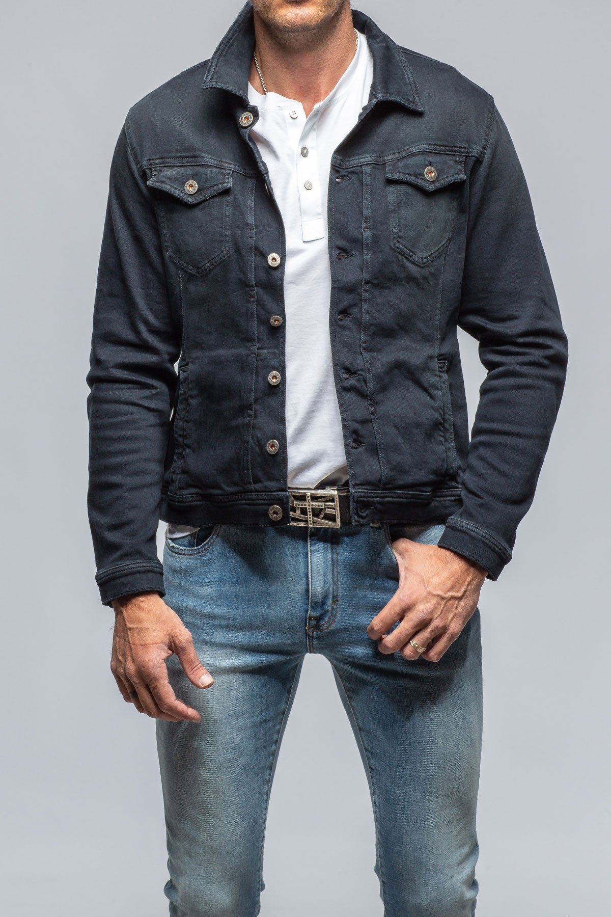 Teleria Zed | Walker Jean Jacket In Nero | Mens - Outerwear - Overshirts