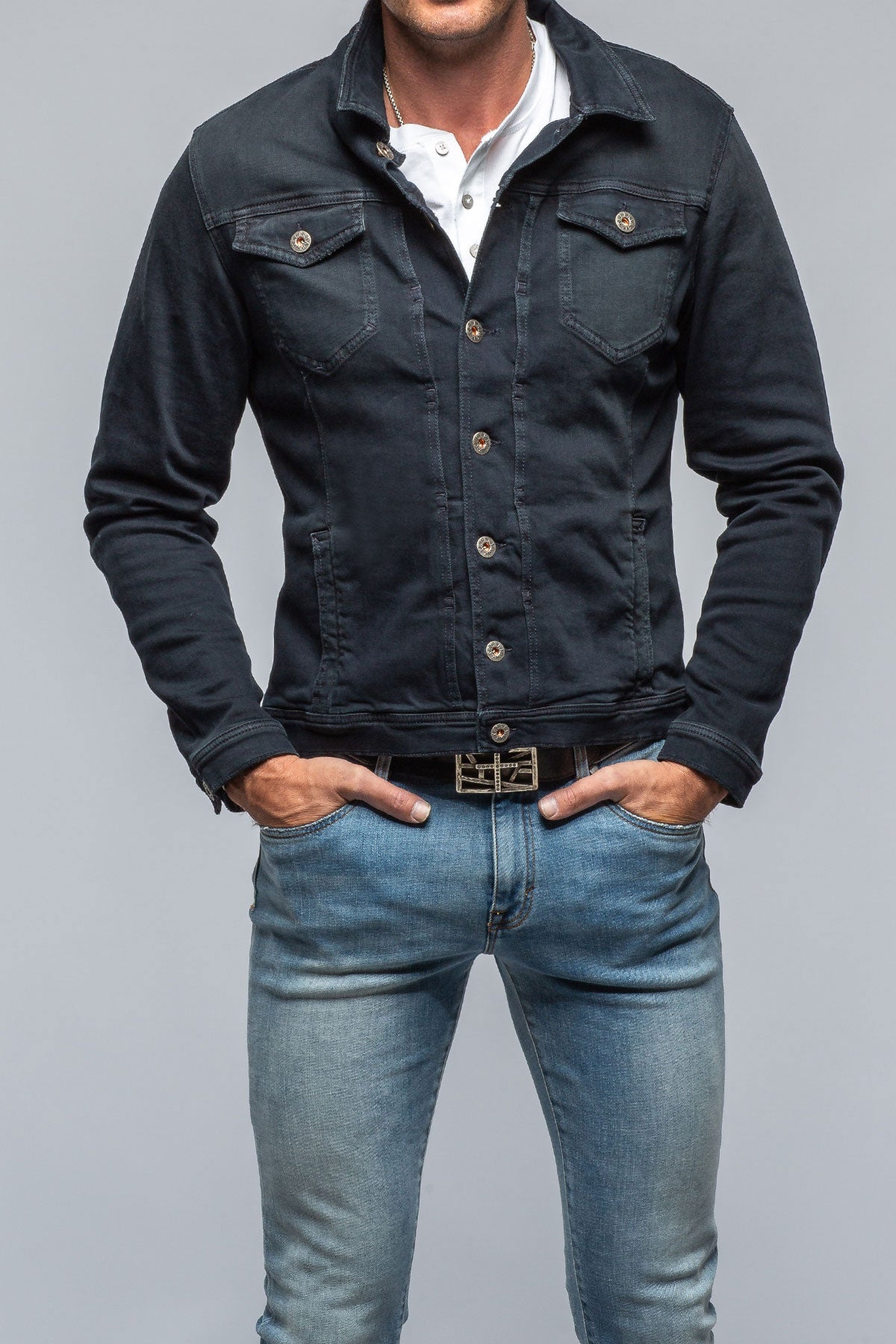 Teleria Zed | Walker Jean Jacket In Nero | Mens - Outerwear - Overshirts