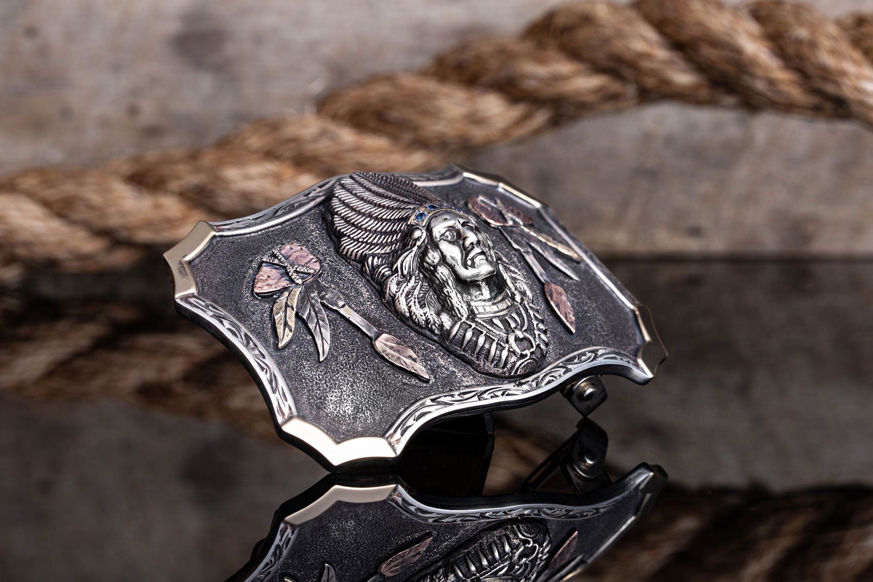 Heraldic Ute 14k Trophy Buckle | Belts And Buckles - Trophy | American Buckle Collection