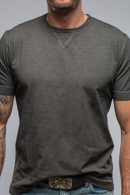York Crew Neck in Charcoal | Mens - Shirts - T-Shirts | Gimo's Cotton