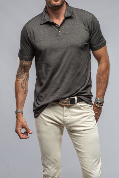 Soho Polo in Charcoal | Mens - Shirts - Polos | Gimo's Cotton