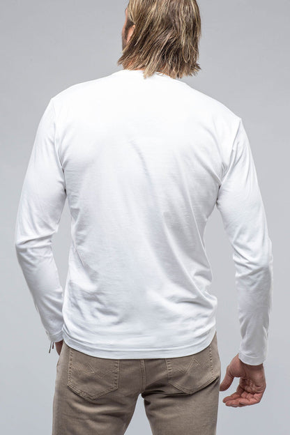 Brea LS Crew in White | Mens - Shirts - T-Shirts | Georg Roth