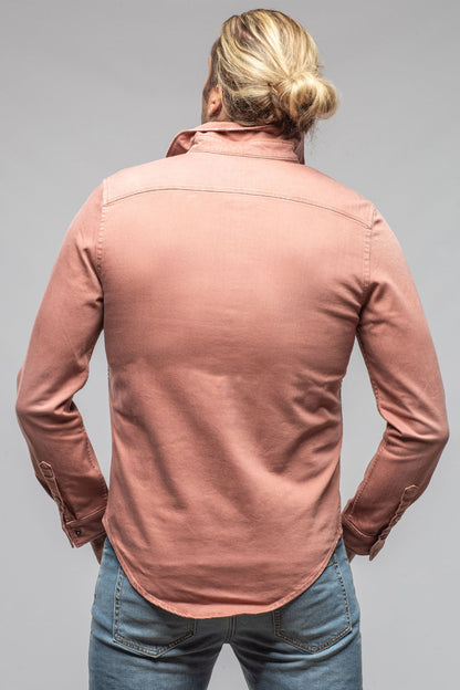 Ranger Colored Denim Snap Shirt In Terracotta