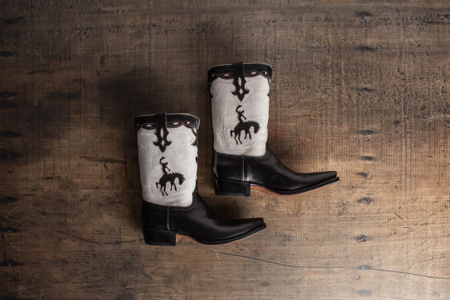 Big Bronc Boot In White And Black