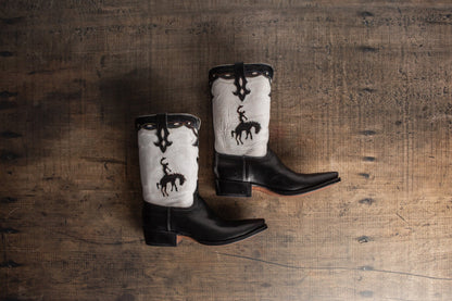 Big Bronc Boot In White And Black