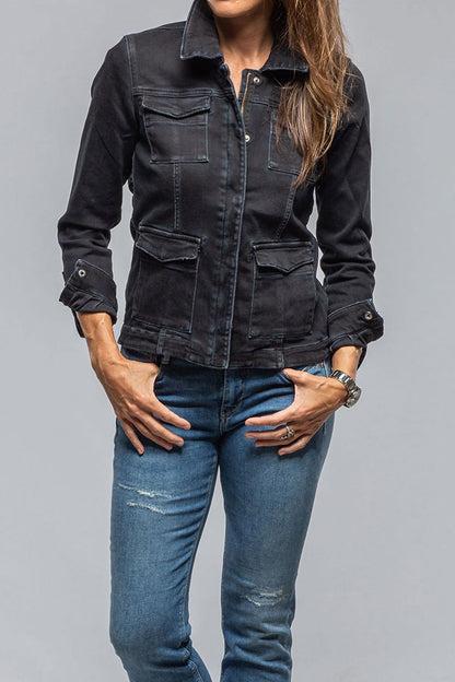 Beale Over-Dyed Denim Jacket In Nero