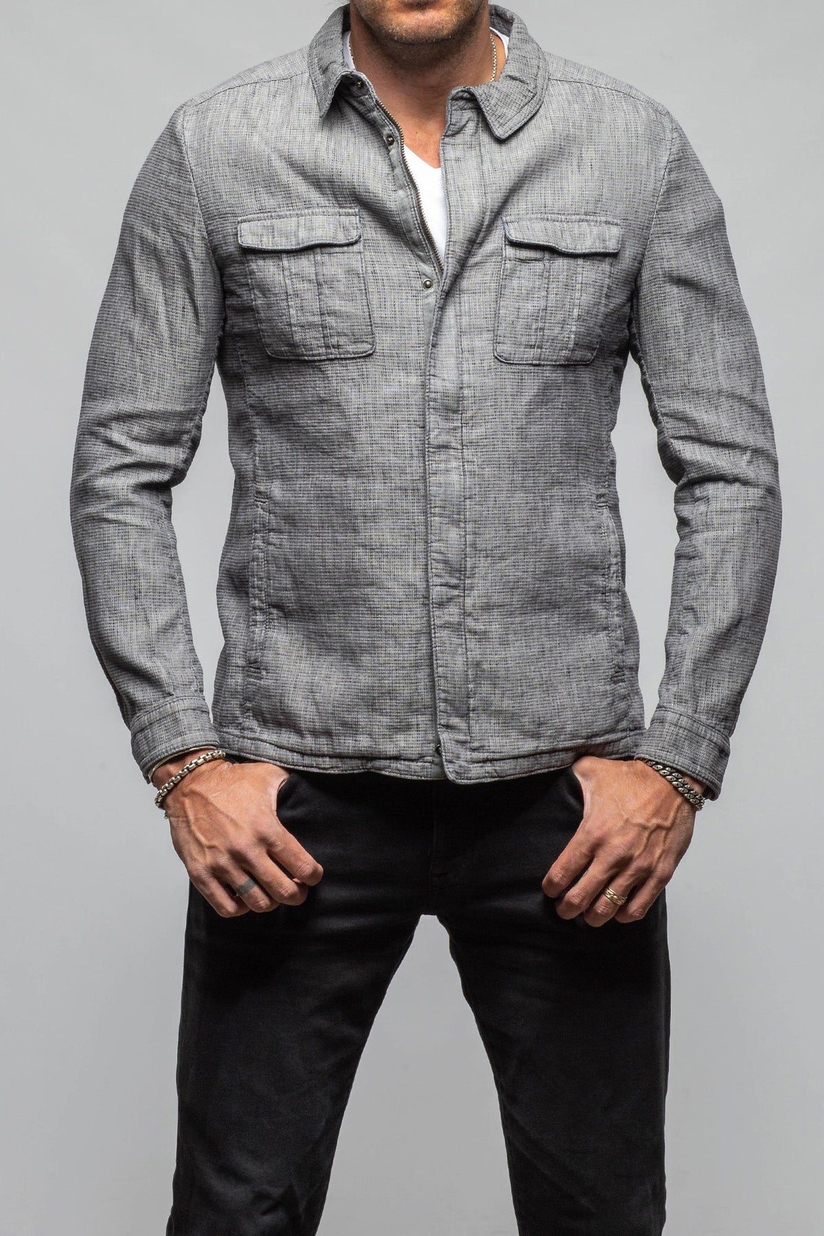 Gimo's | Davos Cotton/Linen Shirt Jacket | Warehouse - Mens - Outerwear - Cloth 