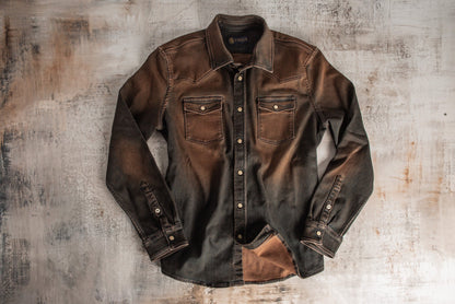 Roper Over-Dyed Western Snap Shirt In Ironside