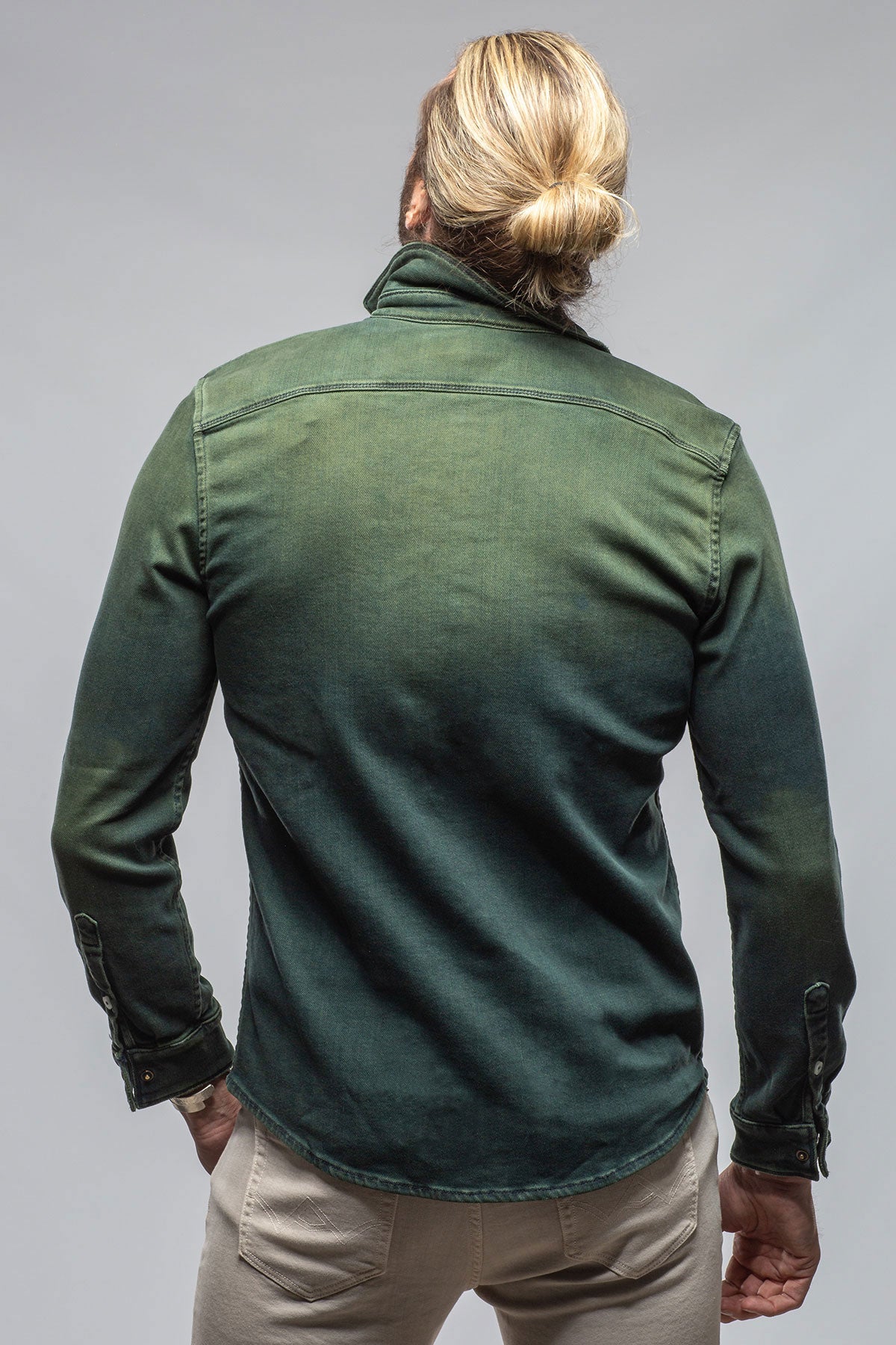 Roper Over-Dyed Western Snap Shirt In Avocado