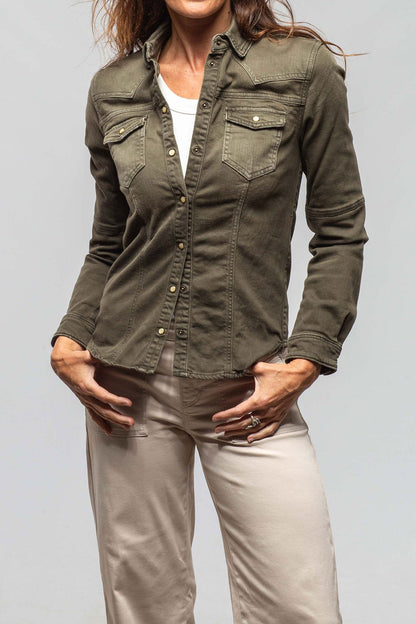 Sweetwater Denim Shirt In Army Green - AXEL'S